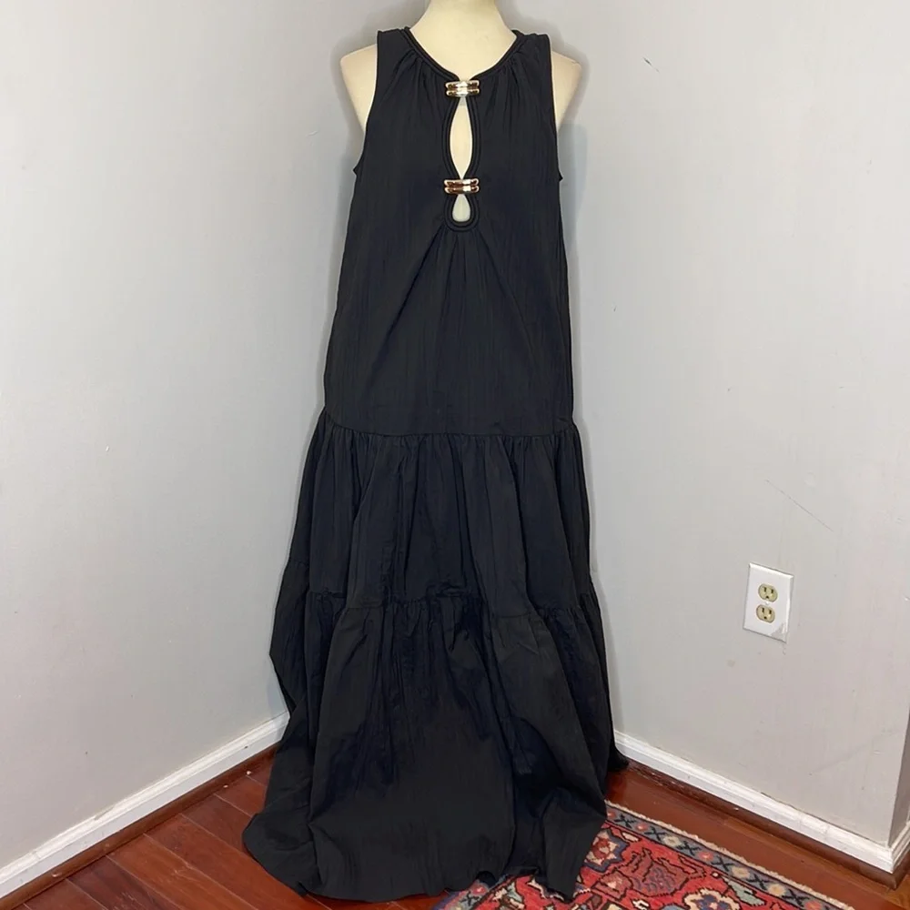 Acler Conara Sleeveless Black Maxi Dress with Pockets New with Tags $520 Retail‎ - Picture 5 of 14